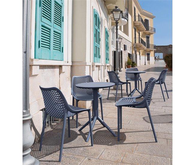 Conforama Mesa Plegable Sky Plástico Blanco 60X60X74 Cm