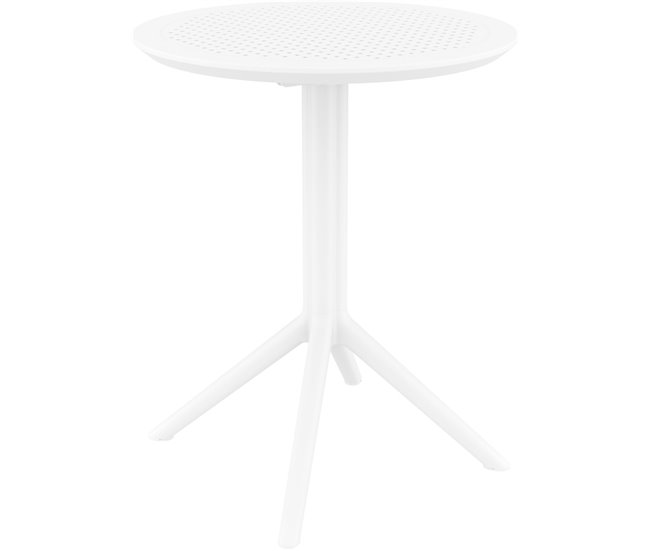 Conforama Mesa plegable Sky Plástico Blanco 60X60X74 cm