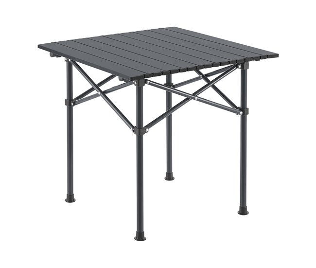 Conforama Mesa Portátil Con 2 Sillas Plegables Camping Bellante Acero Tela - Gris [casa.pro]