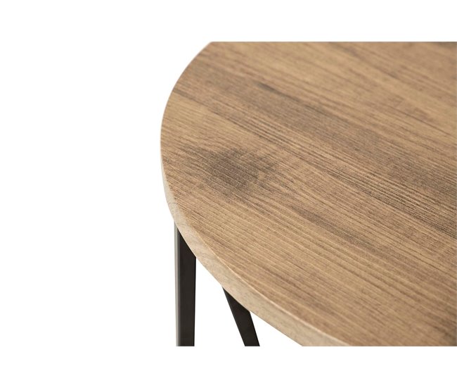 Conforama Mesita Aux. Mdf Metal Vinilo K/d 50x50x45 Cm