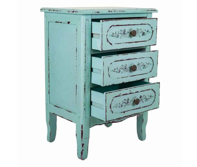Conforama Mesita De Noche Alexandra House Living Azul 32 X 67 X 46 Cm