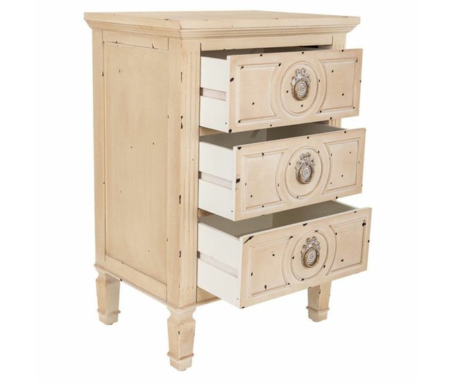 Conforama Mesita De Noche Alexandra House Living Beige 32 X 67 X 46 Cm