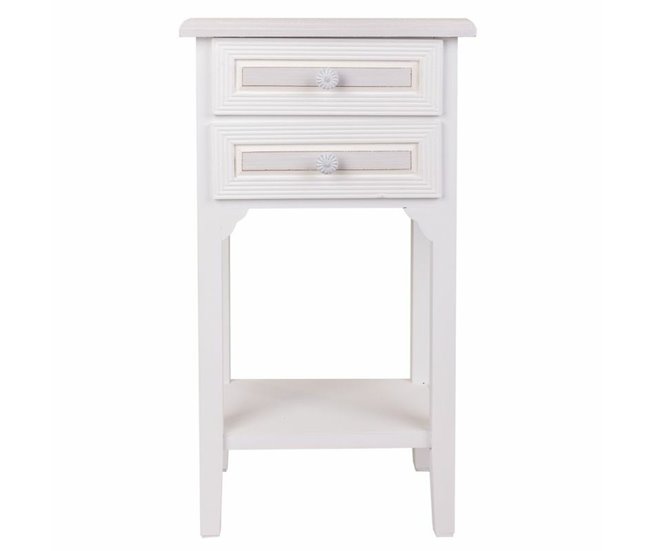 Conforama Mesita De Noche Alexandra House Living Blanco 26 X 69 X 37 Cm