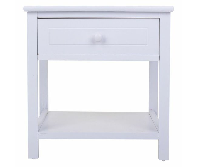 Conforama Mesita De Noche Alexandra House Living Blanco 29 X 42 X 40 Cm