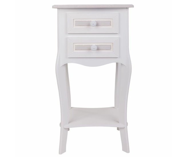 Conforama Mesita De Noche Alexandra House Living Blanco 31 X 71 X 38 Cm