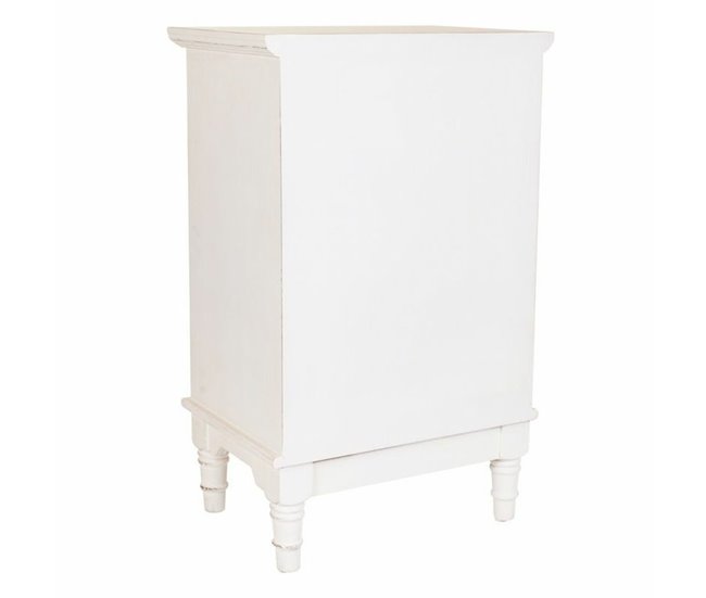 Conforama Mesita De Noche Alexandra House Living Blanco 32 X 74 X 46 Cm