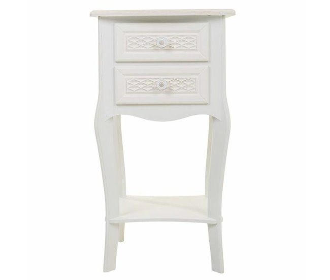 Conforama Mesita De Noche Alexandra House Living Blanco Crema 31 X 71 X 38 Cm