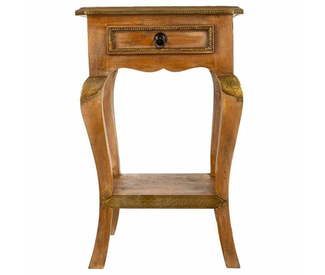 Conforama Mesita De Noche Alexandra House Living Dorado 28 X 61 X 38 Cm