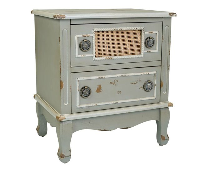 Conforama Mesita de Noche Alexandra House Living Gris 36 x 56 x 50 cm