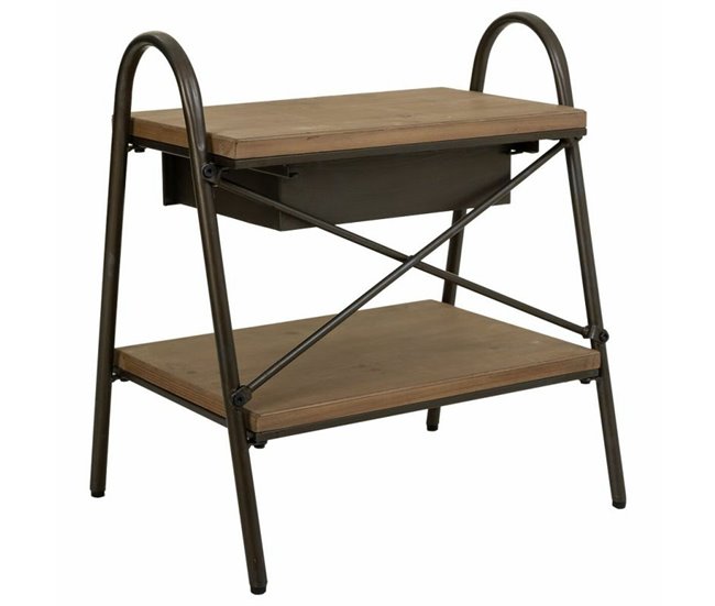 Conforama Mesita De Noche Alexandra House Living Marrón 42 X 60 X 52 Cm
