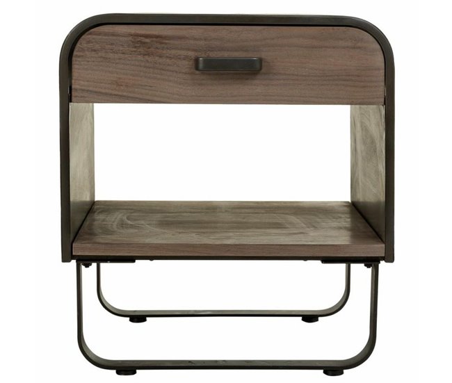 Conforama Mesita de Noche Alexandra House Living Marrón 52 x 56 x 50 cm