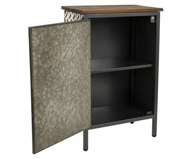 Conforama Mesita De Noche Alexandra House Living Marrón Gris 23 X 56 X 37 Cm