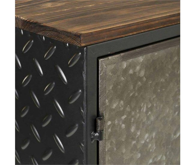 Conforama Mesita De Noche Alexandra House Living Marrón Gris 23 X 56 X 37 Cm