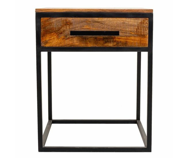 Conforama Mesita De Noche Alexandra House Living Marrón Negro 64 X 50 X 50 Cm