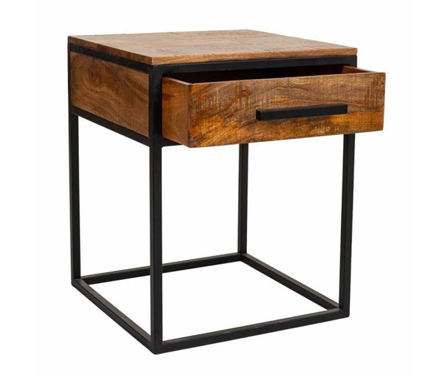 Conforama Mesita De Noche Alexandra House Living Marrón Negro 64 X 50 X 50 Cm