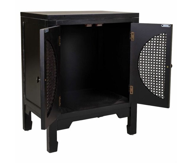 Conforama Mesita De Noche Alexandra House Living Negro 36 X 65 X 50 Cm