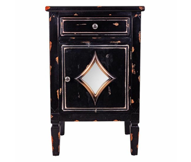 Conforama Mesita De Noche Alexandra House Living Negro 36 X 76 X 48 Cm