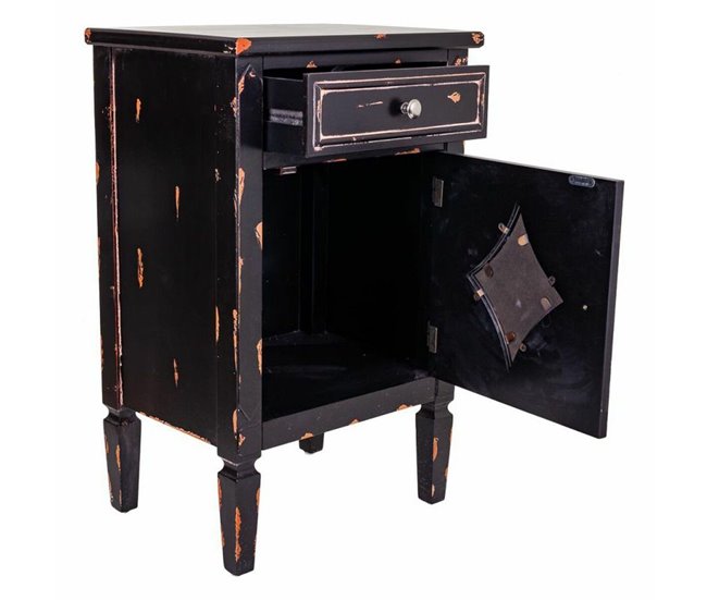 Conforama Mesita De Noche Alexandra House Living Negro 36 X 76 X 48 Cm