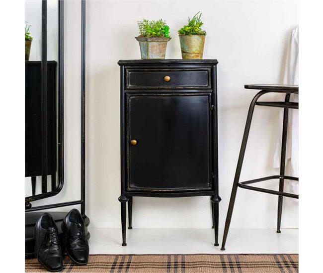 Conforama Mesita De Noche Alexandra House Living Negro 36 X 86 X 46 Cm