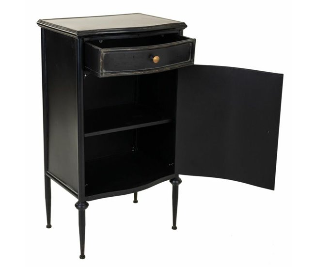 Conforama Mesita De Noche Alexandra House Living Negro 36 X 86 X 46 Cm