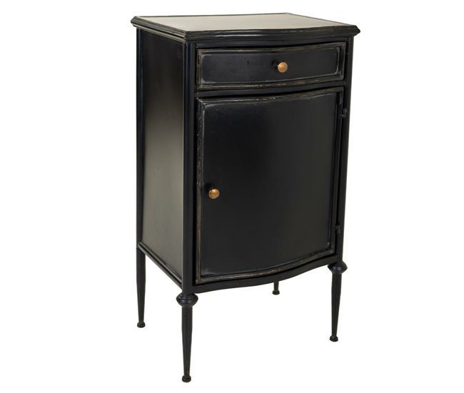 Conforama Mesita de Noche Alexandra House Living Negro 36 x 86 x 46 cm