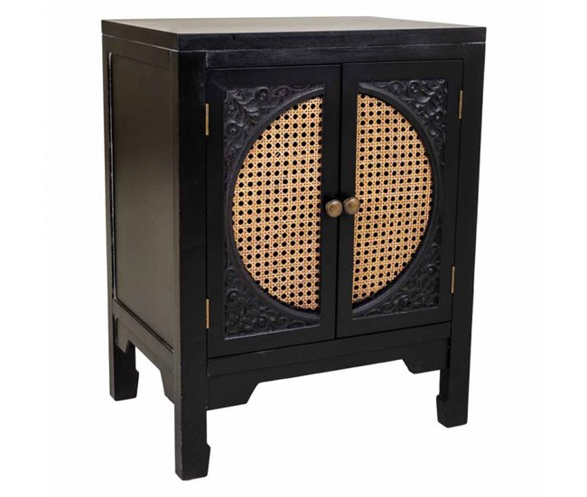 Conforama Mesita de Noche Alexandra House Living Negro 36 x 65 x 50 cm