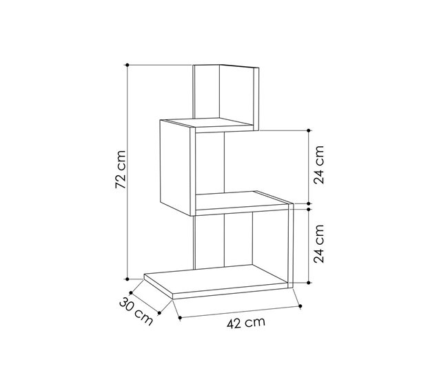 Conforama Mesita De Noche Blanca Y Decorada En Madera De Roble L42 Cm - ROSIE
