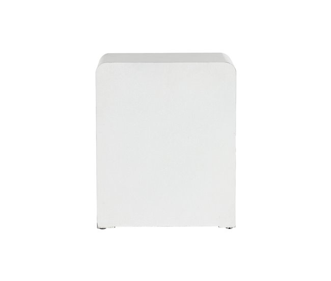 Conforama Mesita De Noche Home ESPRIT Blanco Madera MDF 40 X 30 X 48 Cm