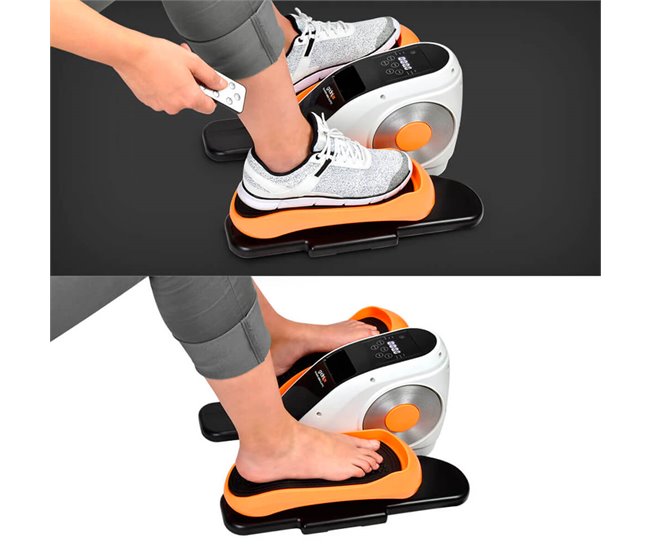 Conforama Mini Eliptica Eléctrica Trainer Legs ELLIPTIC Ejercitador De Piernas Bidireccional 4 Funciones 5 Velocidades Mando Gridinlux
