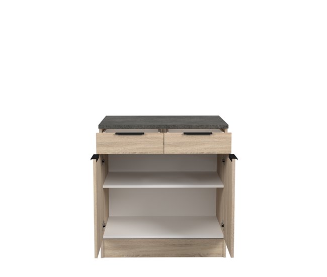 Conforama Módulo Bajo FUMAY De 80cm Con 1 Cajón Y 2 Puertas