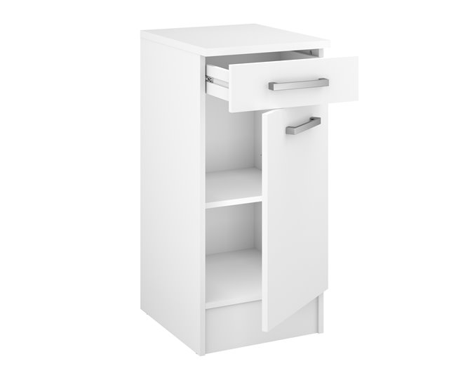 Conforama Módulo Bajo UNO De 40cm 1 Puerta Y 1 Cajón Blanco Mate