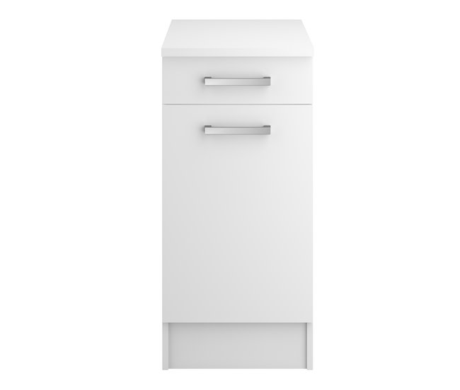 Conforama Módulo bajo UNO de 40cm 1 puerta y 1 cajón blanco mate