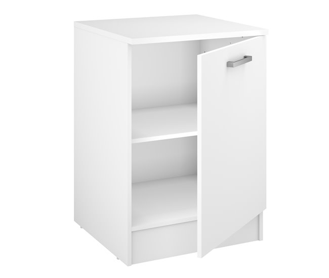 Conforama Módulo Bajo UNO De 60cm 1 Puerta Blanco Mate