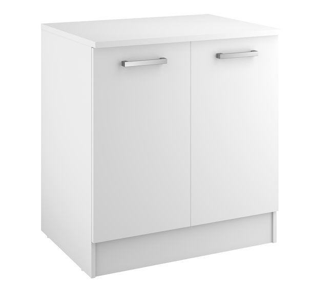 Conforama Módulo Bajo UNO De 80cm 2 Puertas Blanco Mate