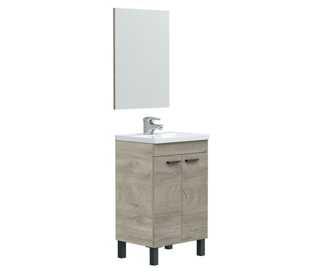 Conforama Mueble baño Levis 2 puertas espejo sin lavabo Alaska
