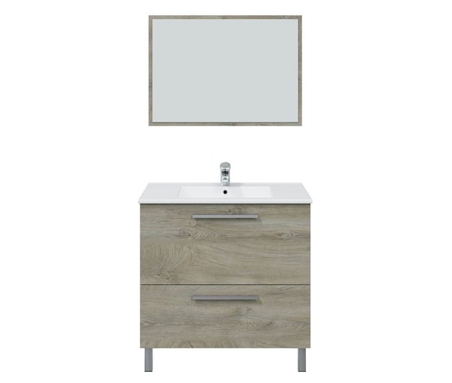 Conforama Mueble Baño Luis 1 Cajón 1 Puerta Espejo Y Lavabo Alaska