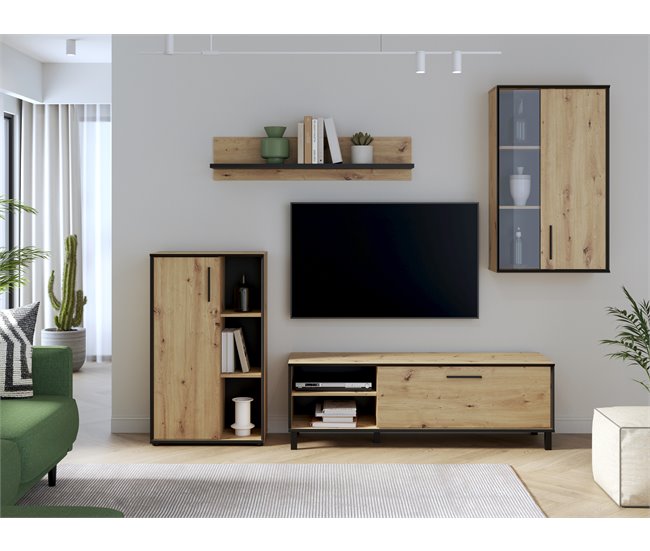 Conforama Mueble Compacto De TV PORTOPINO 236 Cm Roble