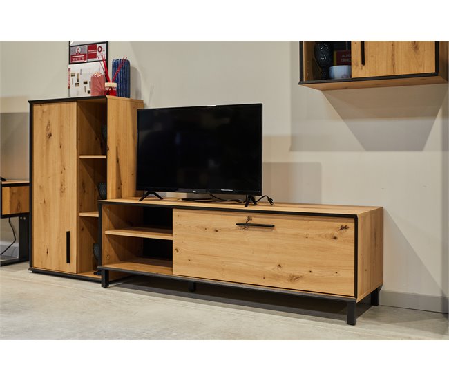 Conforama Mueble Compacto De TV PORTOPINO 236 Cm Roble
