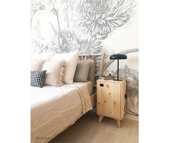 Conforama Mueble De 1 Puerta En Pino Macizo Con 1 Estante Ajustable En Altura - L37 X H53 5 Cm