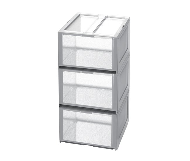 Conforama Mueble de almacenaje "MODULAR" (3 cajones altos + 2 organizadores)
