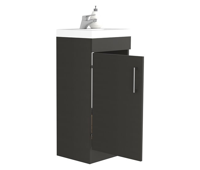 Conforama Mueble De Baño Con Lavabo Madrid Con Armario De Almacenamiento 83CM A X 33CM P X 40CM L Wengue