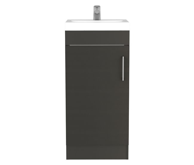 Conforama Mueble de Baño con Lavabo Madrid con armario de almacenamiento 83CM A X 33CM P X 40CM L Wengue