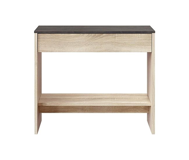 Conforama Mueble De Entrada Ddrag Entrada Con Espejo Mueble Con Cajón Y Estante Para Entrada Armario Moderno Para Recibidor 92x33h149 Cm Roble Y Nogal