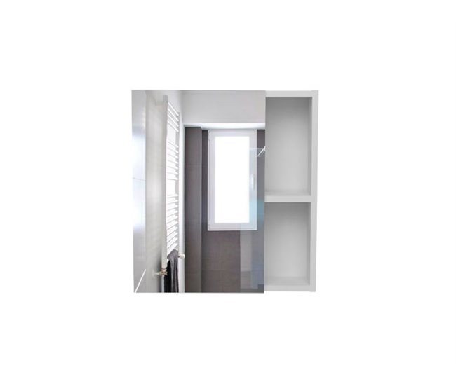 Conforama Mueble de Pared de Baño Labelle con espejo 160CM A X 20.3CM AN X 62.4CM L Blanco
