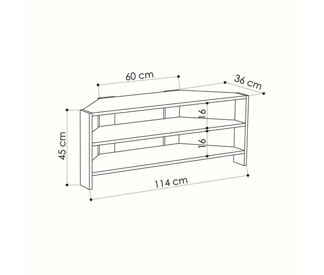 Conforama Mueble De Televisión Dbarb Aparador De Salón Mueble Bajo Para TV Base De Pared Equipada 114x36h45 Cm Roble