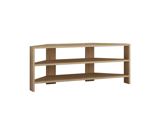 Conforama Mueble de televisión Dbarb Aparador de salón Mueble bajo para TV Base de pared equipada 114x36h45 cm Roble