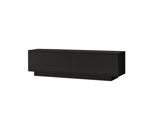 Conforama Mueble de televisión Dpoloni Aparador de salón Mueble bajo para TV Base de pared equipada 140x36h38 cm Negro