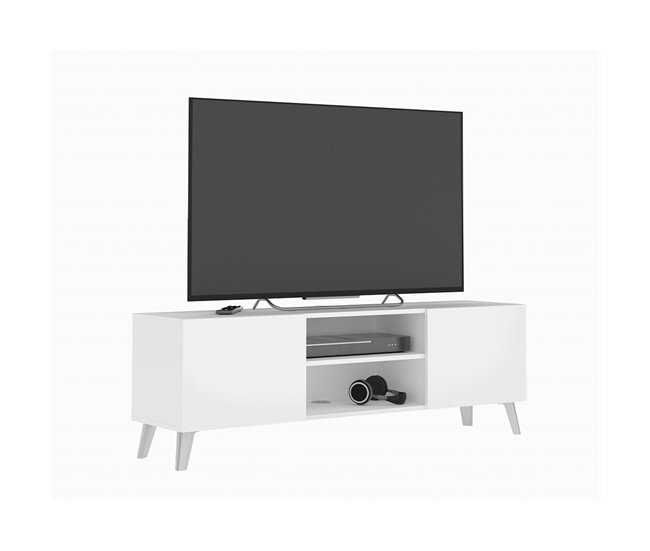 Conforama Mueble De TV 2 Puertas Blanco Brighton 1 - L140 Cm X H46 5 Cm