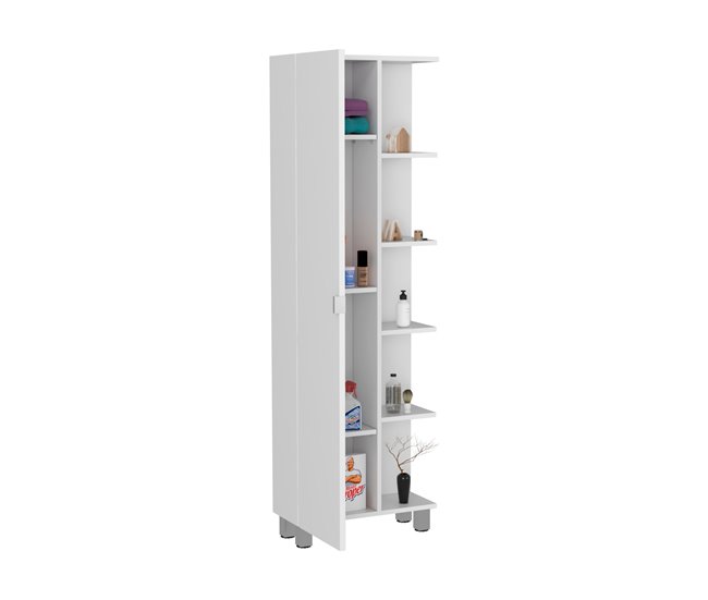 Conforama Mueble Esquinero De Baño Urano Con 5 Estantes 62.2 CM A X 20.15 CM An X 8.58 CM P Blanco