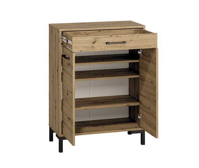 Conforama Mueble Para Zapatos 2 Puertas 1 Cajón Liora Madera